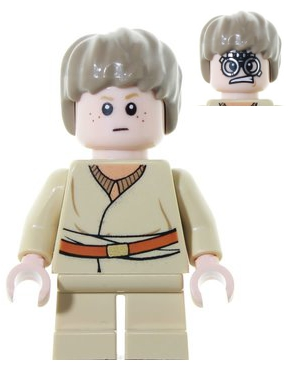 LEGO Minifigure -- Anakin Skywalker (Short Legs - 7877)-Star Wars / Star Wars Episode 1 -- SW0349 -- Creative Brick Builders